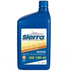 SIERRA 4 Stroke Oil Marine Synthetic Blend Oil 10W-40 FCW, Quart