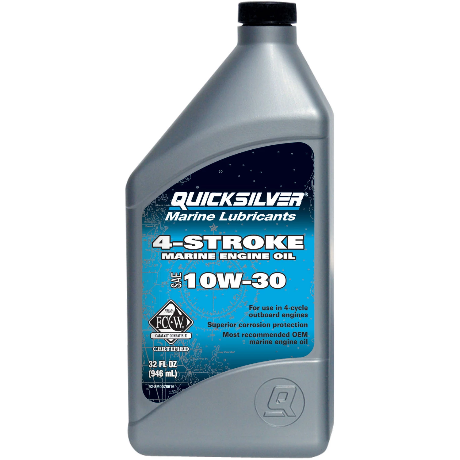 QUICKSILVER 4 Stroke Oil Premium SAE 10W-30 4-Stroke Marine Engine Oil, Quart 1 QUICKSILVER 4 Stroke Oil Premium SAE 10W-30 4-Stroke Marine Engine Oil, Quart