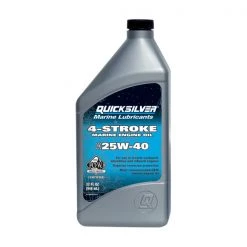 QUICKSILVER 4 Stroke Oil Premium SAE 25W-40 4-Stroke Marine Engine Oil, Quart