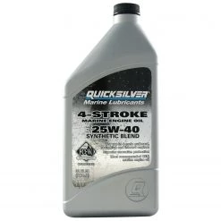 QUICKSILVER 4 Stroke Oil 25W-40 Synthetic Blend 4-Stroke Outboard Oil, Quart