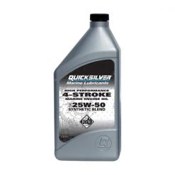 QUICKSILVER 4 Stroke Oil 25W-50 Synthetic Blend 4-Stroke Marine Engine Oil, Quart