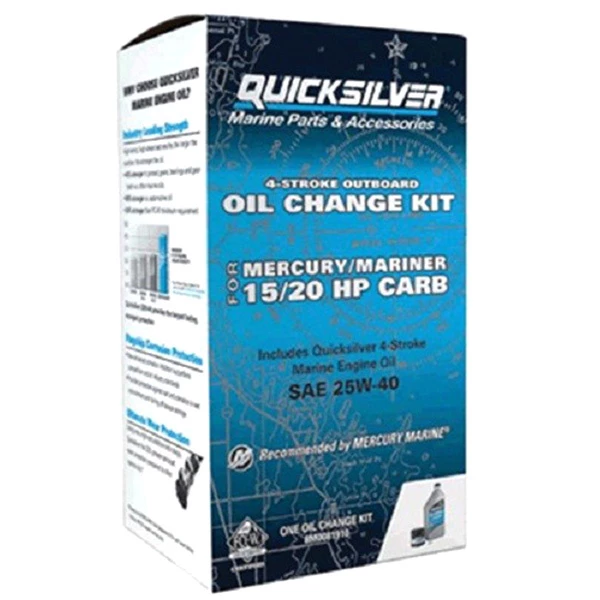 QUICKSILVER 4 Stroke Oil 8M0081910 Oil Change Kit, 15-20 HP Engines 1 QUICKSILVER 4 Stroke Oil 8M0081910 Oil Change Kit, 15-20 HP Engines