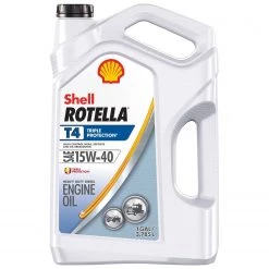 SHELL 4 Stroke Oil 15W-40 Rotella T4 Triple Protection Motor Oil, Gallon