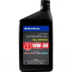 WEST MARINE 4 Stroke Oil Premium 10W-30 4-Stroke Full Synthetic Engine Oil, Quart