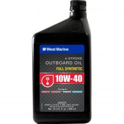 WEST MARINE 4 Stroke Oil Premium 10W-40 4-Stroke Full Synthetic Engine Oil, Quart