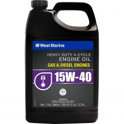 WEST MARINE 4 Stroke Oil Premium 4-Cycle Heavy Duty Engine Oil, SAE 15W-40, Gallon