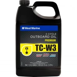 WEST MARINE 2 Stroke Oil Premium 2-Cycle TC-W3 Outboard Oil, Gallon