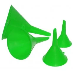 GRIP ON TOOLS Funnels Plastic Funnel 4-Piece Set