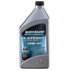 QUICKSILVER 4 Stroke Oil 10W40 Mineral Base 4-Stroke Marine Engine Oil, Quart