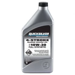 QUICKSILVER 4 Stroke Oil 10W30 Full Synthetic 4-Stroke Marine Engine Oil, Quart