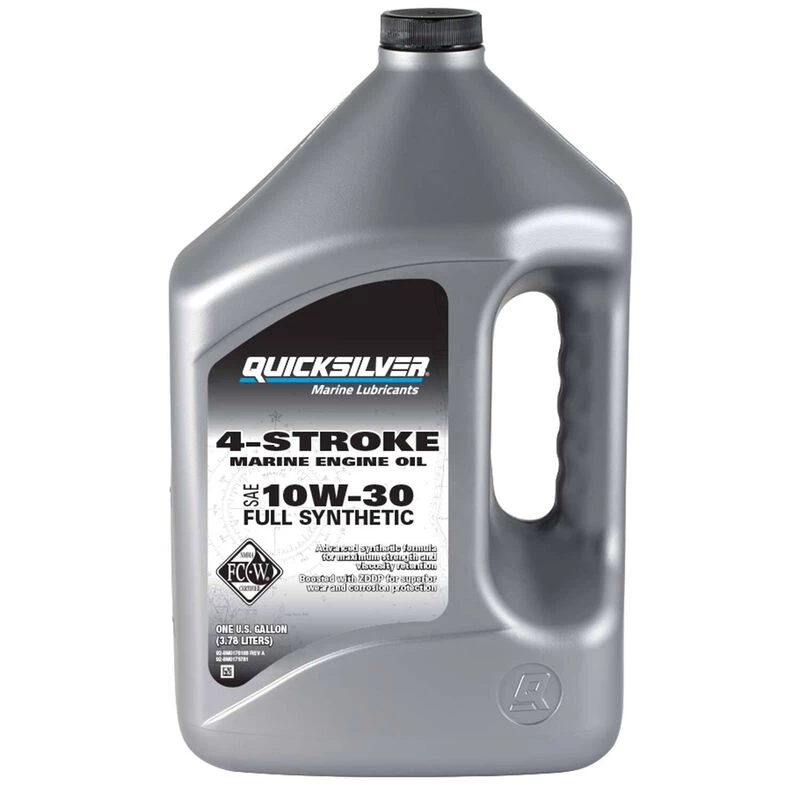 QUICKSILVER 4 Stroke Oil 10W30 Full Synthetic 4-Stroke Marine Engine Oil, Gallon 1 QUICKSILVER 4 Stroke Oil 10W30 Full Synthetic 4-Stroke Marine Engine Oil, Gallon