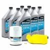 QUICKSILVER 4 Stroke Oil 8M0169544 25W40 4-Stroke Mercury 200 HP-400 HP L6 Verado Oil Change Kit