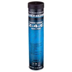 QUICKSILVER Marine Grease Multi-Purpose 2-4-C Marine Lubricant For Grease Gun, 14 Oz. Cartridge